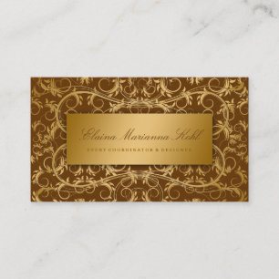 Tarjeta De Visita 311 marrones divinos de oro