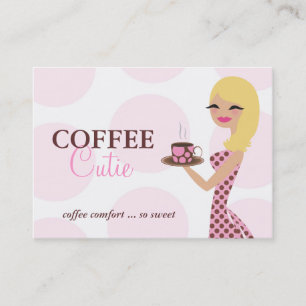 Tarjeta De Visita 311 ondulados rubios de Cutie del café
