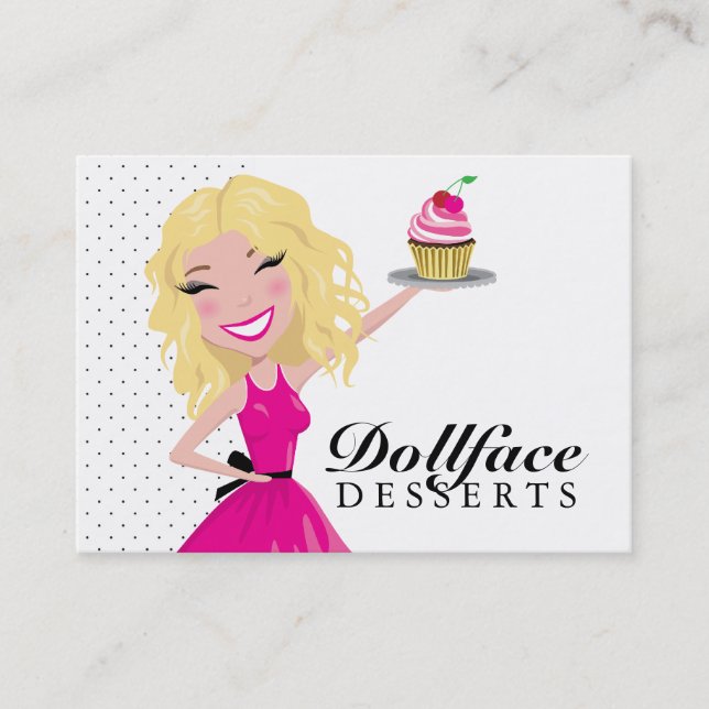Tarjeta De Visita 311 postres Blondie 3,5 x 2 de Dollface (Anverso)