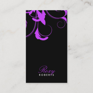Tarjeta De Visita 311 púrpuras sólidos de Roxy y negros