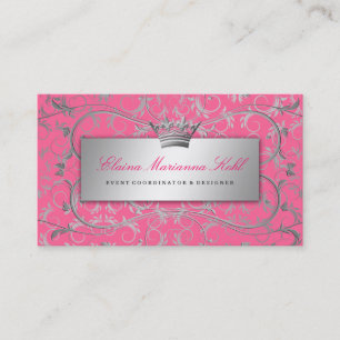 Tarjeta De Visita 311-Silver adivinan el rosa delicioso del  