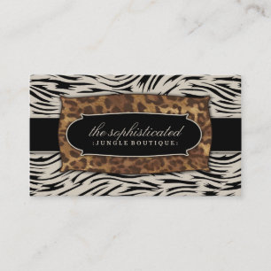 Tarjeta De Visita 311 Sofisticada Cebra 2 de la Jungla