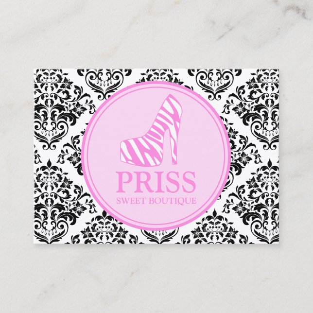 Tarjeta De Visita 311 Srta. Priss Zebra Heel (Anverso)