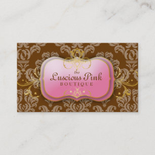 Tarjeta De Visita 311-The chocolate rosado delicioso de la placa el