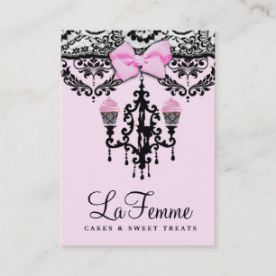 Tarjeta De Visita 311 tortas Deux rosado de Femme del La