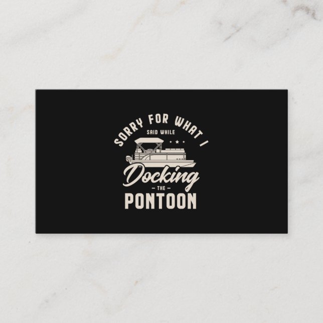 Tarjeta De Visita 33.Pontoon boat Gifts for a Boat Fan (Anverso)