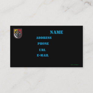 Tarjeta De Visita 3.ᵉʳ grupo de fuerzas especiales parche sfg tarjet