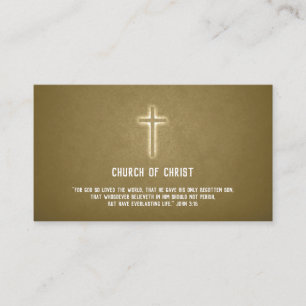Tarjeta De Visita 3:16 de Juan - cruz religiosa