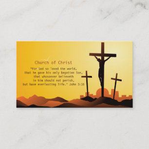 Tarjeta De Visita 3:16 de Juan - cruz religiosa