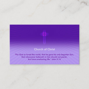 Tarjeta De Visita 3:16 de Juan - cruz religiosa