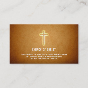 Tarjeta De Visita 3:16 de Juan - cruz religiosa