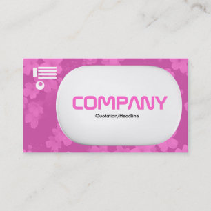 Tarjeta De Visita 3 d Lozenge - Flores - Rosa