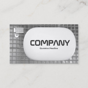 Tarjeta De Visita 3 d Lozenge - Pared de vidrio negro y blanco