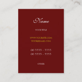 Tarjeta De Visita 3 modernos y elegantes profesionales rojo oscuro