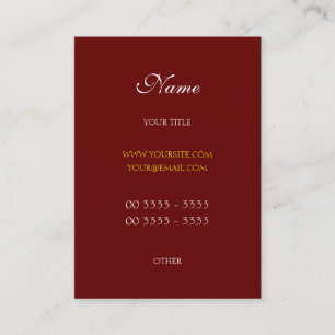 Tarjeta De Visita 3 modernos y elegantes profesionales rojo oscuro