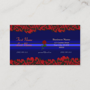 Tarjeta De Visita 3D enrarecen la línea azul ramo tridimensional de