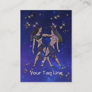 Tarjeta De Visita 3D Géminis - Signo del Zodiaco - Signo Astrológico