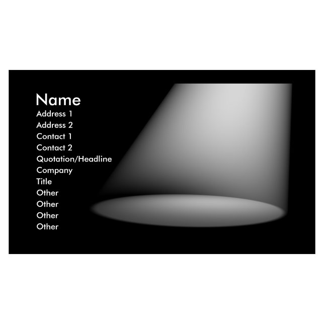 Tarjeta De Visita 3D Spotlight (Blanco) (Subido por el creador)