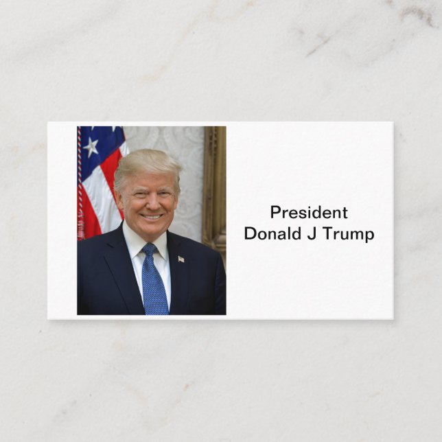 Tarjeta De Visita 45 presidente Donald Trump (Anverso)
