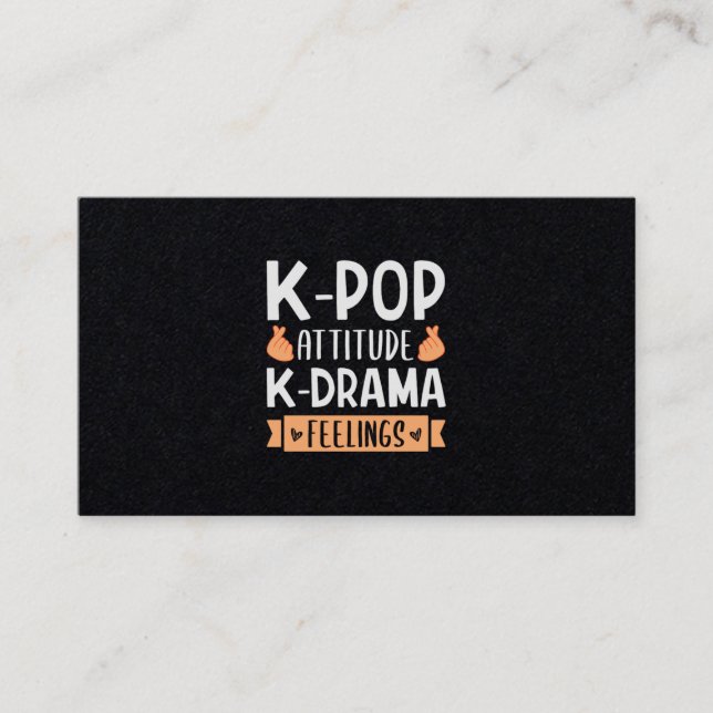 Tarjeta De Visita 48.KPop Attitude KDrama Feelings (Anverso)