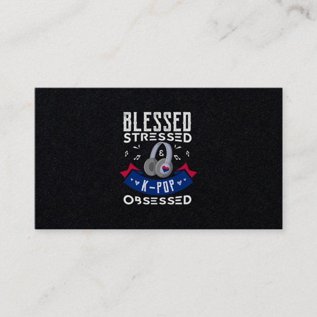 Tarjeta De Visita 49.Blessed Stressed KPop Obssed (Anverso)