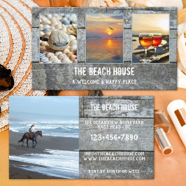 Tarjeta De Visita 4 Fotos Cartera de Alquiler de Wood Beach