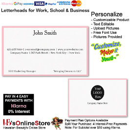 Tarjeta De Visita 4 Logotipos Modernos de Color Rosa Promocionan el