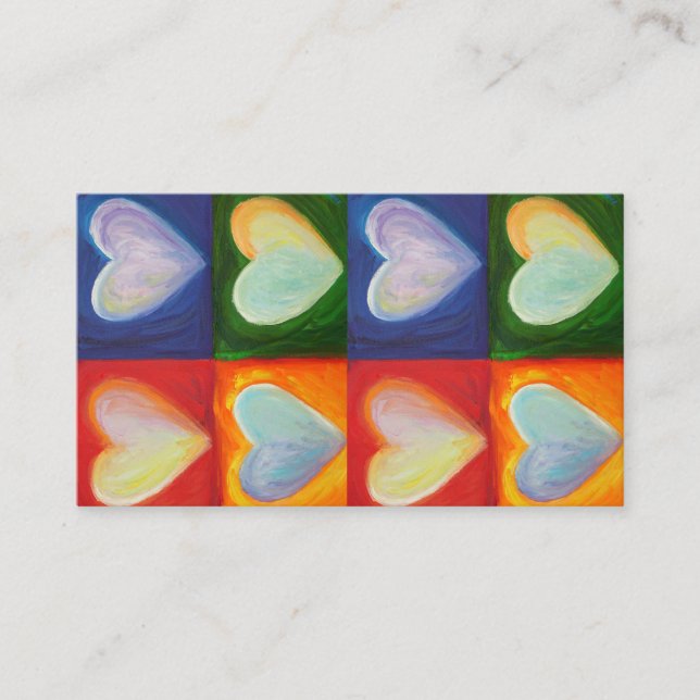 Tarjeta De Visita 4 Love Hearts Art Business Card (Anverso)