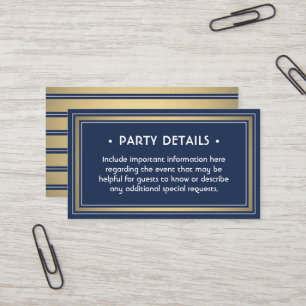 Tarjeta De Visita 50 Detalles de embalaje Enclosure Elegante Azul Ma