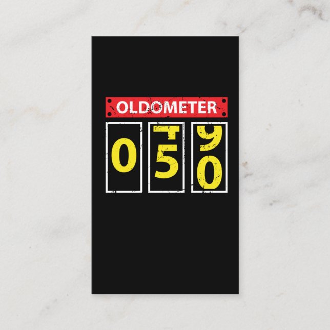 Tarjeta De Visita 50.o Regalo de cumpleaños 50 años de Oldometer (Anverso)
