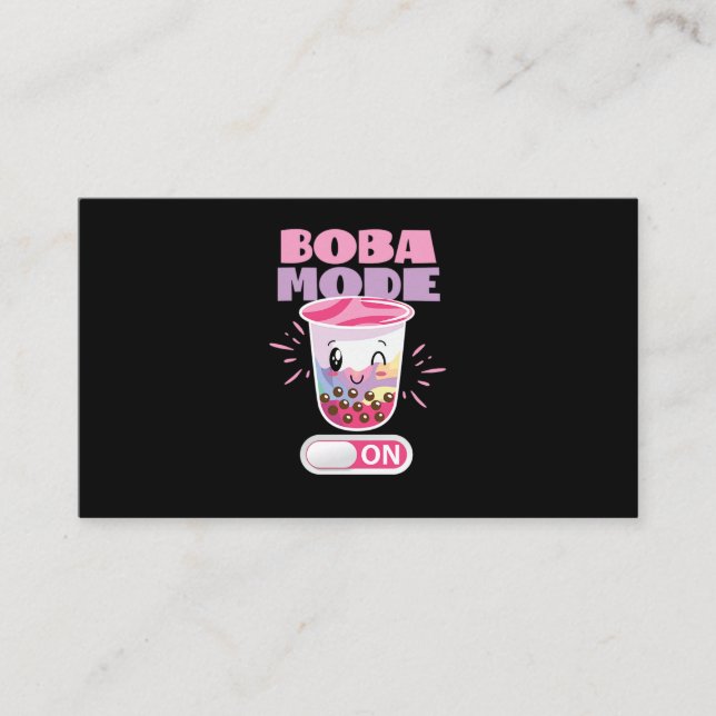 Tarjeta De Visita 53.Boba Tea Boba Mode On (Anverso)