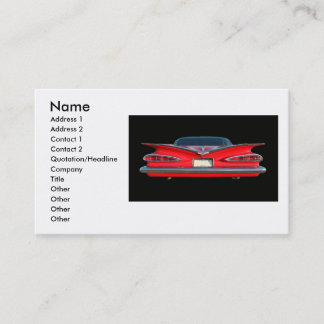 Tarjeta De Visita 59 CHEVY, nombre, dirección 1, dirección 2,