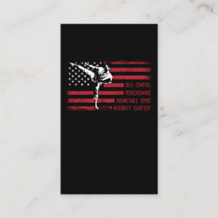 Tarjeta De Visita 5 Tenets norteamericanos de lucha contra el Taekwo