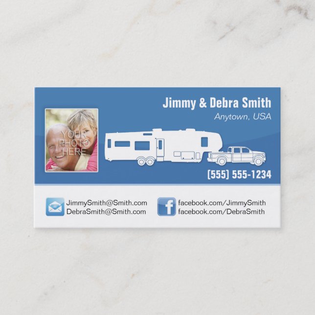 Tarjeta De Visita 5to Rueda/tarjetas que acampan (Anverso)