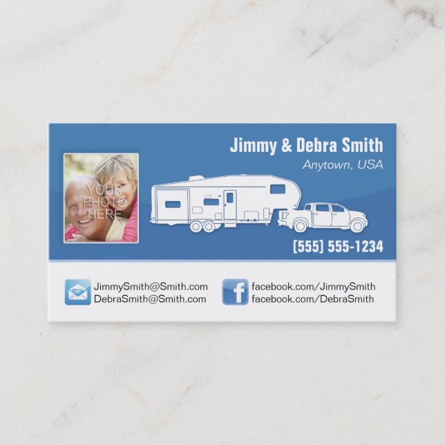 Tarjeta De Visita 5to Rueda/tarjetas que acampan (Anverso)