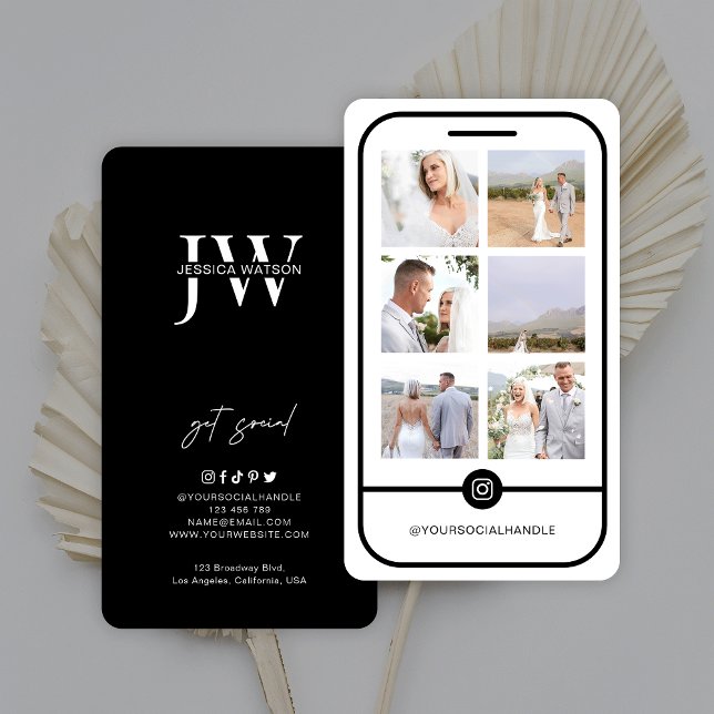 Tarjeta De Visita 6 Foto de la red Instagram Logotipo moderno Minima (Subido por el creador)