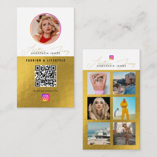 Tarjeta De Visita 6 Fuente de fotos Cuadrícula de medios sociales Có