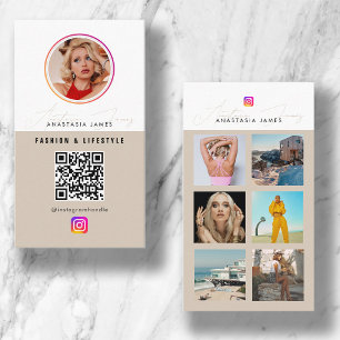 Tarjeta De Visita 6 Fuente de fotos Cuadrícula de medios sociales Có