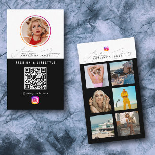 Tarjeta De Visita 6 Fuente de fotos Cuadrícula de medios sociales Có