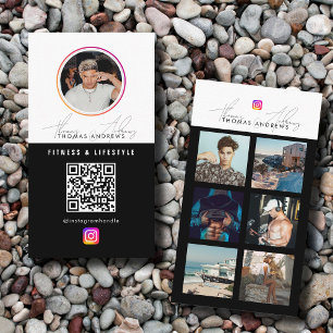 Tarjeta De Visita 6 Fuente de fotos Cuadrícula de medios sociales Có