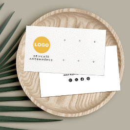 Tarjeta De Visita 6 Hole Stud Earl White Leather Add Logo Busine