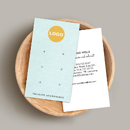 Tarjeta De Visita 6 Hole Stud Earring Blue Linke Display Business