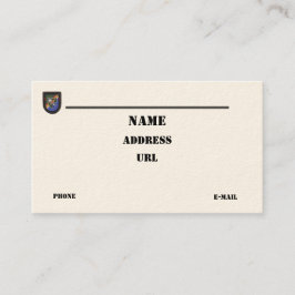 Tarjeta De Visita 75.º parche de reactores aerotransportados Rangers