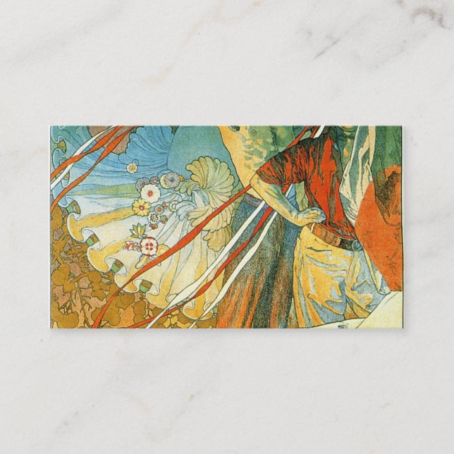 Tarjeta De Visita 8.º Festival de Sokol Alphonse Mucha (Anverso)