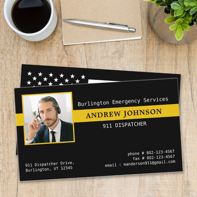 Tarjeta De Visita 911 Dispatcher Personalizado Photo Emergency Servi (Subido por el creador)