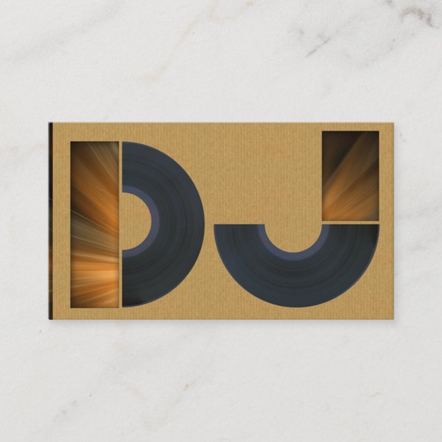 Tarjeta De Visita A cool carboard DJ business card (Anverso)