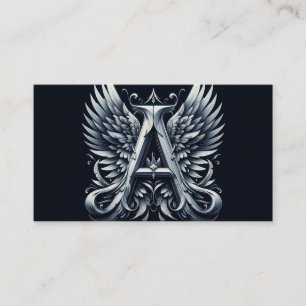 Tarjeta De Visita A es para la letra Angel Alphabet Inicial