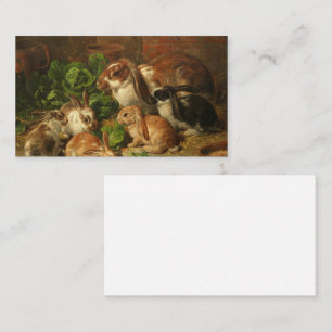 Tarjeta De Visita A Family of Rabbits by Alfred Richardson Barber