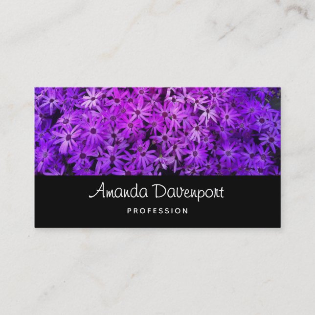 Tarjeta De Visita A field of Purple and Pink Daisies (Anverso)