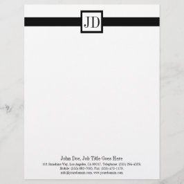 Tarjeta de visita a juego del monograma del papel